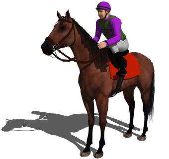 精细3D人物模型 (3)骑马人